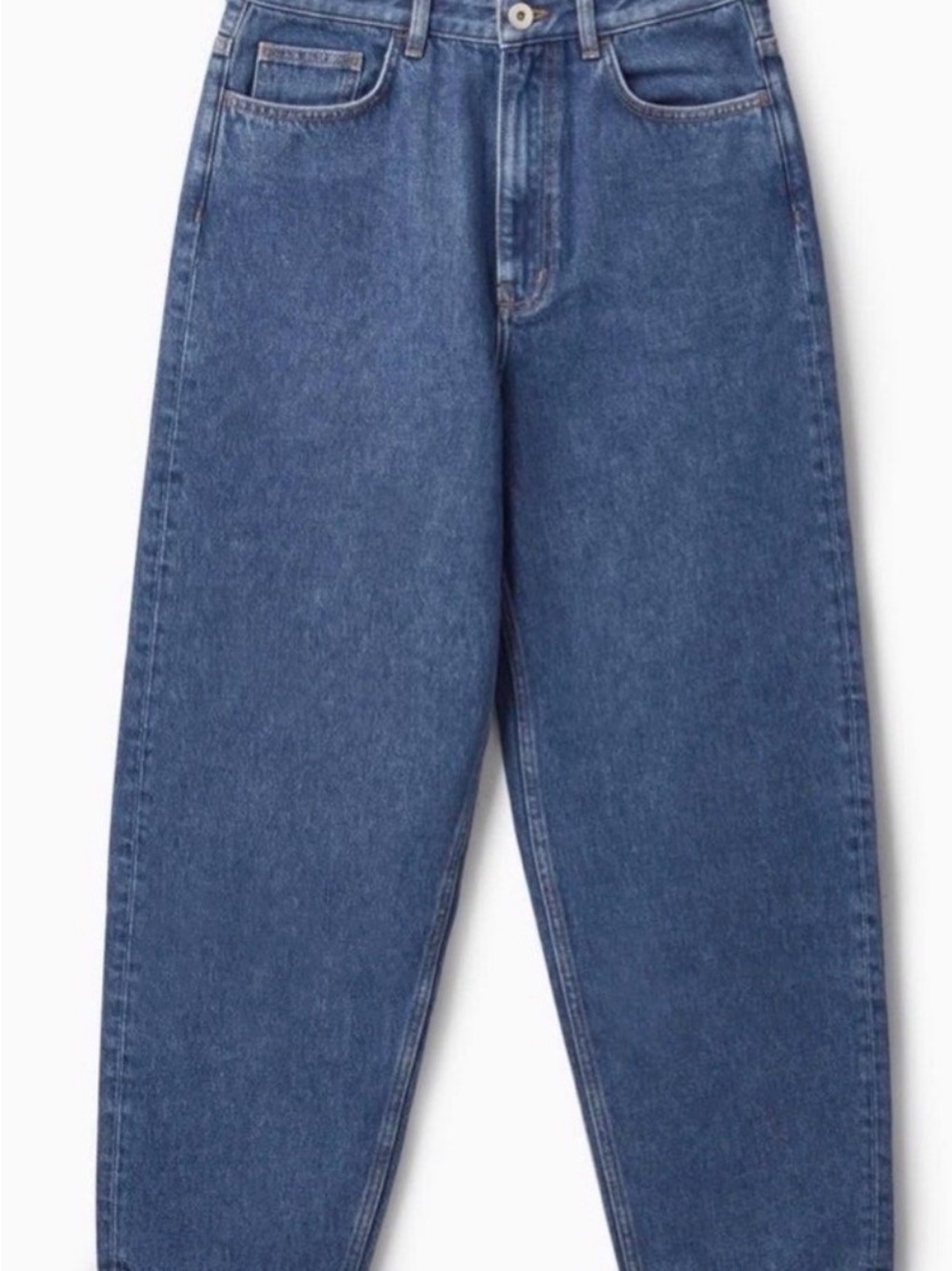 COS Tapered Leg High Rise Ankle Length Blue Jeans 25 - Picture 4 of 14